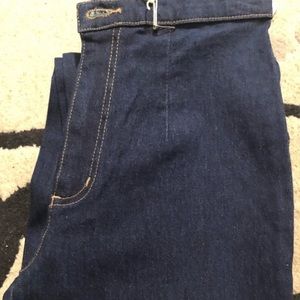 Express Denim Stretch Flat Front Jeans